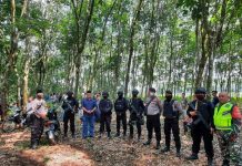 Satu Peleton Brimob disiagakan menyusul tragedi Penusukan Di wilayah Polres Lampung Utara