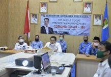 Pemerintah Kabupaten Pesawaran BPS Pesawaran Melaksanakan Vidcon Pembangunan Wilayah Bebas Korupsi WBK Wilayah Birokrasi Bersih Melayani WBBM