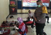 Sebanyak 50 Anggota Brimobda Lampung Donor Darah.