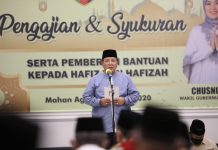 Berhasil Tekan Angka Covid-19 dan Raih Berbagai Prestasi, Gubernur Arinal Adakan Syukuran dengan Memberi Bantuan kepada 72 Hafiz/Hafizah