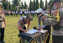 Kapolres Lampung Utara Pimpin Sertijab Wakapolres