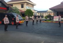Unit Jibom Sterilkan Titik Kunjungan hari ke 2 Putra Presiden ke Lampung