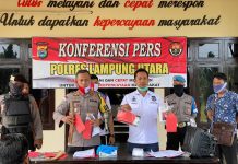 Dalam 3 Pekan, Polres Lampung Utara berhasil mengungkap 14 kasus dan mengamankan 22 Pelaku