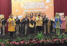 Ketua Dekranasda Lampung Riana Sari Arinal Launching Aplikasi Marketplace “Bligeh” Produk UMKM