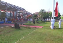 Upacara HUT RI di Halaman Pemda Lampung Utara