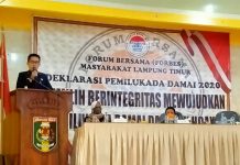 Forbes Masyarakat Lampung Timur Deklarasi Pemilukada Damai dan Anti Hoax 2020