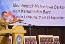 Pengenalan Kampus Unila, Sekdaprov Fahrizal Ajak Mahasiswa Baru Persiapkan Diri Hadapi Era Revolusi 4.0