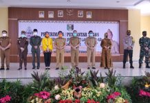Serahkan Pengantar Tugas Pjs Bupati di Lamtim, Sekdaprov Fahrizal Ajak ASN Laksanakan Kewajiban Prokes covid 19