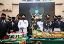 Gubernur Arinal dan Forkopimda Ikuti Upacara HUT TNI ke-75 secara Virtual Bersama Presiden