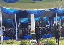 Kapolres Lampung Utara Inspektur Upacara pada Peringatan Hari Pahlawan 2020 Kabupaten Lampung Utara