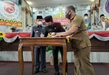 DPRD Lampung Utara Menggelar Rapat Paripurna Panja Banggar Rancangan Nota Keuangan dan Raperda APBD Tahun 2021