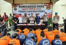 Gangguan Kamtibmas Polres Lampung Utara Tahun 2020 Turun 3%