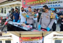 Polres Lampung Utara Ungkap 34 Kasus Kejahatan dan Mengamankan 32 Pelaku
