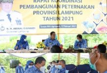 Rakor Pembangunan Peternakan Tahun 2021,Gubernur Berharap peternakan di Lampung bangkit dan ada perubahan.
