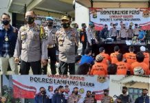 Dua Pekan Gelar Ops Cempaka Krakatau 2021, Polres Lampung Utara Ungkap 50 Kasus Kejahatan Dan Pelaku 52 Orang