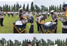 Kapolres Lampung Utara Pimpin Sertijab Kasat Intelkam dan Kasat Binmas