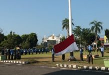Pemkab Lampura Bersama TNI-POLRI Laksanakan Upacara Hari Kesadaran Nasional.