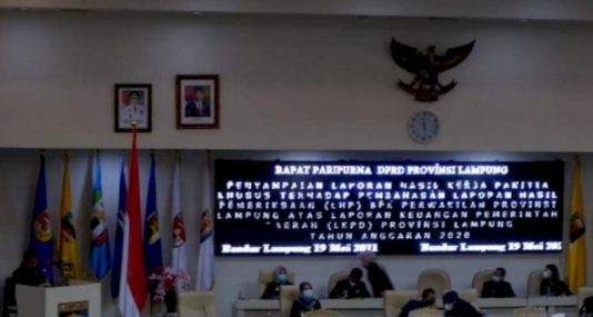 Rapat Paripurna DPRD Lampung Terkait LHP Merekomendasikan Temuan SIM RSUDAM Lemah Dari BPK RI