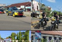 Polres Lampung Utara gelar patroli skala besar bersama BRIMOB dan TNI