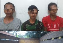 Tim Srigala Utara Polsek Sungkai Utara ringkus tiga pelaku pencurian kelapa sawit
