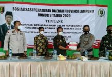 Sosialisasi Perda Covid – 19, Mingrum Gumay Ingatkan Masyarakat Lamteng Tetap Patuhi Prokes