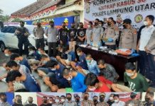 Jelang Hari Bhayangkara Ke 75, Polres Lampung Utara Amankan 22 Pelaku Kejahatan
