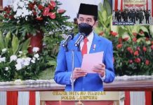 Gubernur Arinal Ikuti Upacara Hari Bhayangkara ke-75 yang Dipimpin Langsung oleh Presiden Joko Widodo dari Istana Negara