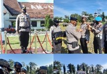PPKM Darurat, Polres Lampung Utara Laksanakan Apel Gelar Pasukan Ops Aman Nusa II 2021