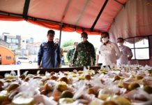 Wakil Ketua 1 DPD Partai Demokrat Provinsi Lampung Sambangi Dapur Posko Sebaguna Brigif 4 Marinir