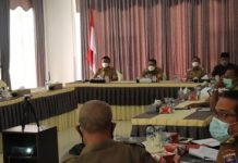 Walikota Metro Wahdi Siradjuddin:Rapat Bersama Tim Gugus Tugas Covid 19 Terkait Penurunan Level II.
