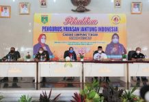 Ibu Riana Sari Arinal Lantik Pengurus Yayasan Jantung Indonesia Cabang Lampung Tengah 2021-2025