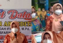 kunjungan Ketua Yayasan dan Penasihat Satu di Sekolah Dasar Teladan Kota Metro.