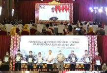 Presiden Jokowi Serahkan 124.120 Sertifikat Tanah Objek Reforma Agraria Tahun 2021, Provinsi Lampung Mendapat 21.541 Sertifikat untuk Masyarakat di 7 Kabupaten
