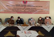 Disnaker Kota Metro Menggelar Acara Serah Terima Jabatan Kadis Lama ke Baru