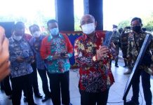 Wakili Bupati:Drs. H. Lekok, M.M., Meluncurkan Scan QR Code Aplikasi Peduli Lindungi Covid-19