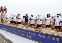 Gubernur Arinal Djunaidi Bersama Wakil Menteri BUMN II Kartika Wirjoatmodjo Lakukan Groundbreaking Bakauheni Harbour City