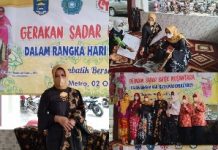 Dekranasda Kota Metro Menggelar Aksi Batik Sedunia Bersama Dekranas Pusat secara Virtual