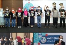 Dengan Lima Organisasi OJK BANK BNI Gelar Vaksinasi di Gedung Sesat Agung Kota Metro