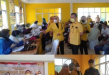Pimpinan Daerah (DPD) Tingkat II Partai Golkar Kota Metro, Melaksanakan Vaksinasi Massal Tahap Pertama