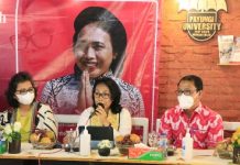 Menteri PPPA Bintang Puspayoga Kunjungi Pasar Kuliner Payungi Metro