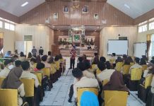 Mingrum Berpesan Kepada Siswa-Siswi SMA N 1 Terbanggi Besar Terus menjaga, merawat , memelihara Ideologi Pancasila