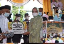 Ketua TP. PKK Provinsi Lampung Hadiri Pengajian Di Kabupaten Lampung Utara