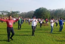 Pemkab Tubaba Melaksanakan Apel Rutin Dan Senam Bersama