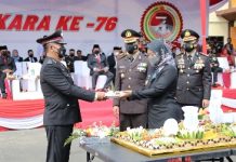Wagub Chusnunia Chalim Hadiri Peringatan Hari Bhayangkara ke-76 Tahun 2022 di Mapolda Lampung