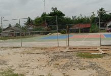 Baru Seumur Jagung, Lapangan Futsal Desa Suka Agung Mengalami Kerusakan
