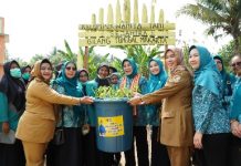 TP PKK Provinsi Lampung Melakukan Kunjungan Kerja di Tiyuh Gilang Tunggal Makarta, Tulang Bawang Barat