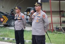 Polda Lampung backup aksi unjuk rasa di Polres Lampung Tengah
