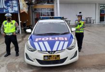 Pelaksanaan MTQ, Sat Lantas Polres Mesuji Sosialisasi Penutupan Jalan