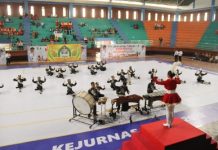Kontingen Drumband PDBI Lampung Siap Berlaga di Babak Final Lomba Unjuk Gelar Kejurnas Drumband Madiun