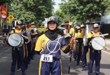Medali Emas Pertama Kontingen PDBI Lampung Berhasil Diraih Pada Cabang Lomba Ketahanan dan Ketepatan Berbaris Etape 1